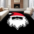 thumbnail image 1 of ODIKA 4'x6' Machine Washable Non-Slip Area Rug, Jolly Santa Entrance with Cheerful Ho Text High Traffic Rug, Red, 738043, 1 of 7