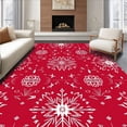 thumbnail image 1 of ODIKA 4'x6' Machine Washable Non-Slip Area Rug, Jolly Snowy Hearth Dwelling Embellishment High Traffic Rug, Red, 623136, 1 of 7