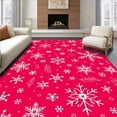thumbnail image 1 of ODIKA 4'x6' Machine Washable Non-Slip Area Rug, Joyful Winter Wonderland Entryway Decorative Surface High Traffic Rug with Pad, Red, 615580, 1 of 8