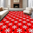 thumbnail image 1 of ODIKA 4'x6' Machine Washable Non-Slip Area Rug, Joyful Yuletide Celebration Wonderland Hearth Decoration High Traffic Rug, Red, 623169, 1 of 7