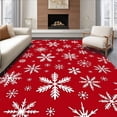 thumbnail image 1 of ODIKA 4'x6' Machine Washable Non-Slip Area Rug, Joyful Yuletide Hearth Treasure Seasonal Welcome Adornment High Traffic Rug, Red, 606661, 1 of 7