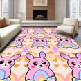 thumbnail image 1 of ODIKA 4'x6' Machine Washable Non-Slip Area Rug, Kawaii Fantasy Character Shaped Decorative Floor High Traffic Rug, Pink, 535901, 1 of 7