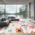 thumbnail image 1 of ODIKA 4'x6' Machine Washable Non-Slip Area Rug, Kawaii Pink High Traffic Rug, Pink, 1052326, 1 of 7