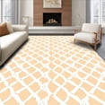 thumbnail image 1 of ODIKA 4'x6' Machine Washable Non-Slip Area Rug, Lattice Network with Quatrefoil Accent High Traffic Rug, Beige, 598945, 1 of 7