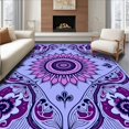 thumbnail image 1 of ODIKA 4'x6' Machine Washable Non-Slip Area Rug, Lavender Dreams with Ornate Floral Medallions High Traffic Rug, Purple, 532648, 1 of 7