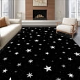 thumbnail image 1 of ODIKA 4'x6' Machine Washable Non-Slip Area Rug, Luxurious Starry Night Velvet Enchantment Tree High Traffic Rug with Pad, Black, 740040, 1 of 8