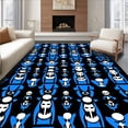 thumbnail image 1 of ODIKA 4'x6' Machine Washable Non-Slip Area Rug, Macabre Ghoul Slip Resistant Entryway Statement High Traffic Rug, Black, 656752, 1 of 7