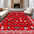 thumbnail image 1 of ODIKA 4'x6' Machine Washable Non-Slip Area Rug, Magical Bearded Dwarf Yuletide Surface Guard Package High Traffic Rug with Pad, Red, 622979, 1 of 8