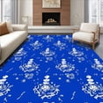 thumbnail image 1 of ODIKA 4'x6' Machine Washable Non-Slip Area Rug, Magical Winter Enchantment Spectacular Adornment High Traffic Rug with Pad, Blue, 507637, 1 of 8
