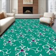 thumbnail image 1 of ODIKA 4'x6' Machine Washable Non-Slip Area Rug, Magical Yuletide Botanical Decorative High Traffic Rug, Green, 606652, 1 of 7