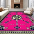 thumbnail image 1 of ODIKA 4'x6' Machine Washable Non-Slip Area Rug, Medallion Patterned Camping with Intricate Floral Motifs High Traffic Rug, Pink, 711219, 1 of 7