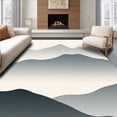 thumbnail image 1 of ODIKA 4'x6' Machine Washable Non-Slip Area Rug, Misty Mountain Landscape Artistic Horizon Decorative High Traffic Rug, Gray, 494961, 1 of 7