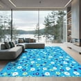 thumbnail image 1 of ODIKA 4'x6' Machine Washable Non-Slip Area Rug, Modern Blue High Traffic Rug with Pad, Blue, 1051573, 1 of 8