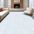 thumbnail image 1 of ODIKA 4'x6' Machine Washable Non-Slip Area Rug, Modern Interlocking Maze with Subtle Gradient Accents High Traffic Rug with Pad, Multi, 494648, 1 of 8