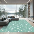 thumbnail image 1 of ODIKA 4'x6' Machine Washable Non-Slip Area Rug, Modern Seafoam Green High Traffic Rug, Green, 1309705, 1 of 7