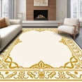 thumbnail image 1 of ODIKA 4'x6' Machine Washable Non-Slip Area Rug, Montauk Handwoven Medallion Artistry High Traffic Rug, Gold, 661014, 1 of 7