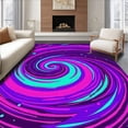 thumbnail image 1 of ODIKA 4'x6' Machine Washable Non-Slip Area Rug, Nebula Swirl Galaxy with Cosmic Dust Trails High Traffic Rug with Pad, Pink, 574157, 1 of 8