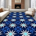 thumbnail image 1 of ODIKA 4'x6' Machine Washable Non-Slip Area Rug, Nordic Festive Celebration High Traffic Rug, Blue, 736677, 1 of 7