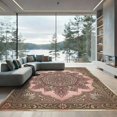 thumbnail image 1 of ODIKA 4'x6' Machine Washable Non-Slip Area Rug, Oriental Blush Pink High Traffic Rug, Pink, 974766, 1 of 7