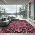 thumbnail image 1 of ODIKA 4'x6' Machine Washable Non-Slip Area Rug, Oriental Burgundy High Traffic Rug, Pink, 1014810, 1 of 7