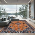 thumbnail image 1 of ODIKA 4'x6' Machine Washable Non-Slip Area Rug, Oriental Burnt Orange High Traffic Rug, Orange, 1034696, 1 of 7