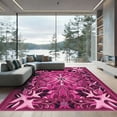 thumbnail image 1 of ODIKA 4'x6' Machine Washable Non-Slip Area Rug, Oriental Pink High Traffic Rug, Pink, 1078651, 1 of 7