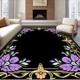 thumbnail image 1 of ODIKA 4'x6' Machine Washable Non-Slip Area Rug, Ornate Botanical Garden Landscape High Traffic Rug with Pad, Gold, 577122, 1 of 8
