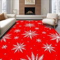 thumbnail image 1 of ODIKA 4'x6' Machine Washable Non-Slip Area Rug, Pathway Jewel Hearth Celebration Artistry High Traffic Rug, Red, 505423, 1 of 5