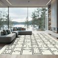 thumbnail image 1 of ODIKA 4'x6' Machine Washable Non-Slip Area Rug, Philadelphia Trellis High Traffic Rug with Pad, Gray, 894121, 1 of 8