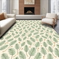 thumbnail image 1 of ODIKA 4'x6' Machine Washable Non-Slip Area Rug, Pine Branch Accent with Evergreen Botanical High Traffic Rug, Ivory, 618585, 1 of 7