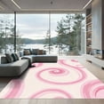 thumbnail image 1 of ODIKA 4'x6' Machine Washable Non-Slip Area Rug, Pink Abstract Swirl High Traffic Rug, Pink, 924267, 1 of 7