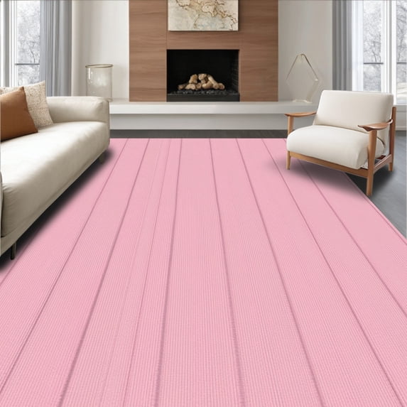 ODIKA 4'x6' Machine Washable Non-Slip Area Rug, Professional Guard Barrier XL Trackpad Featuring Quick Release Corner High Traffic Rug, Pink, 685311