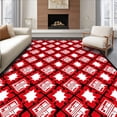 thumbnail image 1 of ODIKA 4'x6' Machine Washable Non-Slip Area Rug, Professional Sports Grid Design Floor High Traffic Rug, Red, 668902, 1 of 7