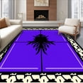 thumbnail image 1 of ODIKA 4'x6' Machine Washable Non-Slip Area Rug, Professional Stadium Field Decorative Accent High Traffic Rug with Pad, Purple, 671075, 1 of 8