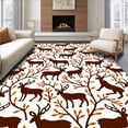 thumbnail image 1 of ODIKA 4'x6' Machine Washable Non-Slip Area Rug, Reindeer Latch Hook Kit Seasonal Decoration Project High Traffic Rug, Brown, 742907, 1 of 7