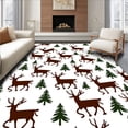 thumbnail image 1 of ODIKA 4'x6' Machine Washable Non-Slip Area Rug, Reindeer Latch Kit Seasonal Decoration High Traffic Rug, Brown, 743560, 1 of 7