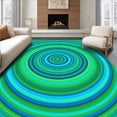 thumbnail image 1 of ODIKA 4'x6' Machine Washable Non-Slip Area Rug, Ripple Wave Artistic Decorative Functional Accent High Traffic Rug with Pad, Blue, 524995, 1 of 8