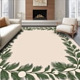 thumbnail image 1 of ODIKA 4'x6' Machine Washable Non-Slip Area Rug, Rustic Mistletoe Branch Gathering Hearth Decorative Accent Charm High Traffic Rug with Pad, Ivory, 622391, 1 of 8