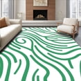 thumbnail image 1 of ODIKA 4'x6' Machine Washable Non-Slip Area Rug, Scandinavian Wave Minimalist Abstract Art High Traffic Rug, Green, 449319, 1 of 7