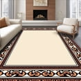 thumbnail image 1 of ODIKA 4'x6' Machine Washable Non-Slip Area Rug, Simple Pile Solid High Traffic Rug, Brown, 377297, 1 of 7
