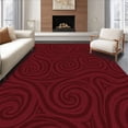 thumbnail image 1 of ODIKA 4'x6' Machine Washable Non-Slip Area Rug, Sophisticated Touch Flooring With Graceful Spiral Design High Traffic Rug, Red, 578972, 1 of 7