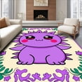 thumbnail image 1 of ODIKA 4'x6' Machine Washable Non-Slip Area Rug, Spiny Companion Latch Hook Kit Canvas Project High Traffic Rug, Purple, 619637, 1 of 7