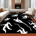 thumbnail image 1 of ODIKA 4'x6' Machine Washable Non-Slip Area Rug, Spooky Phantom Bath with Floating Spirit Design High Traffic Rug with Pad, Black, 656698, 1 of 8