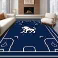 thumbnail image 1 of ODIKA 4'x6' Machine Washable Non-Slip Area Rug, Stadium Loyalty Gateway Supporter Welcoming Entrance High Traffic Rug, Blue, 669440, 1 of 7