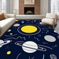 thumbnail image 1 of ODIKA 4'x6' Machine Washable Non-Slip Area Rug, System Planets Space Exploration Science Discovery Activity High Traffic Rug with Pad, Blue, 686825, 1 of 8