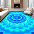 thumbnail image 1 of ODIKA 4'x6' Machine Washable Non-Slip Area Rug, Tie Dye Spiral Dream High Traffic Rug, Blue, 366913, 1 of 7