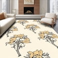 thumbnail image 1 of ODIKA 4'x6' Machine Washable Non-Slip Area Rug, Timeless Ornate Bouquet High Traffic Rug with Pad, Ivory, 582191, 1 of 8