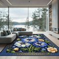 thumbnail image 1 of ODIKA 4'x6' Machine Washable Non-Slip Area Rug, Traditional Blue High Traffic Rug, Blue, 1268834, 1 of 7
