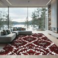 thumbnail image 1 of ODIKA 4'x6' Machine Washable Non-Slip Area Rug, Traditional Burgundy High Traffic Rug, Red, 988914, 1 of 7