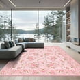 thumbnail image 1 of ODIKA 4'x6' Machine Washable Non-Slip Area Rug, Traditional Pink High Traffic Rug with Pad, Pink, 1050478, 1 of 8